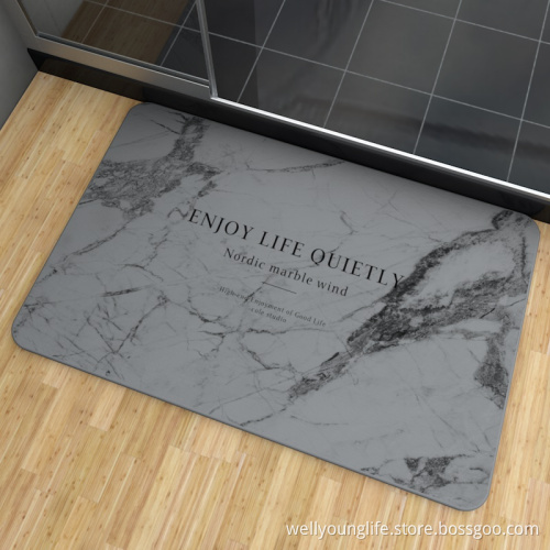 Diatomite bath mat Water absorbent anti slip